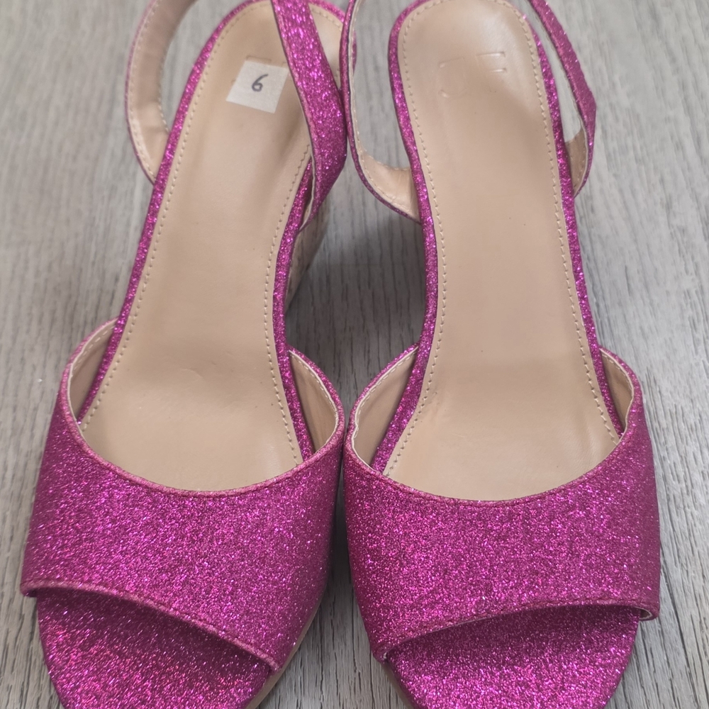 Shimmering Pink Glitter Women's Sandals